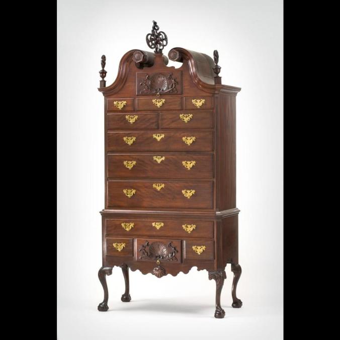 High chest Philadelphia, 1753.  Collection of the Colonial Williamsburg Foundation.